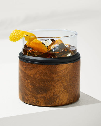 Tommy Bahama Featured - Asobu® On The Rocks Glass & Kuzie - Wood