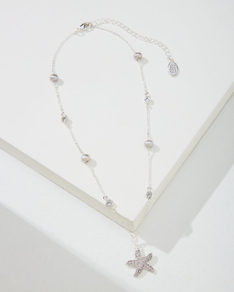 Tommy Bahama Essential - Island Essence Silver Starfish Pearl Necklace