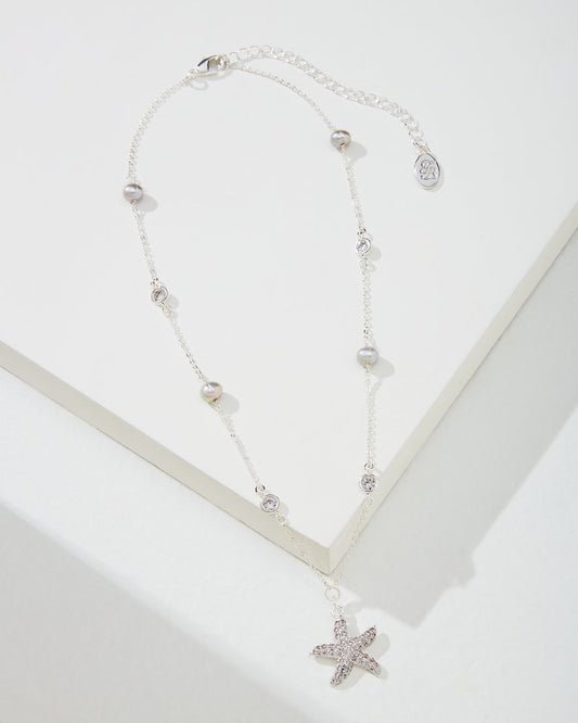 Tommy Bahama Essential - Island Essence Silver Starfish Pearl Necklace