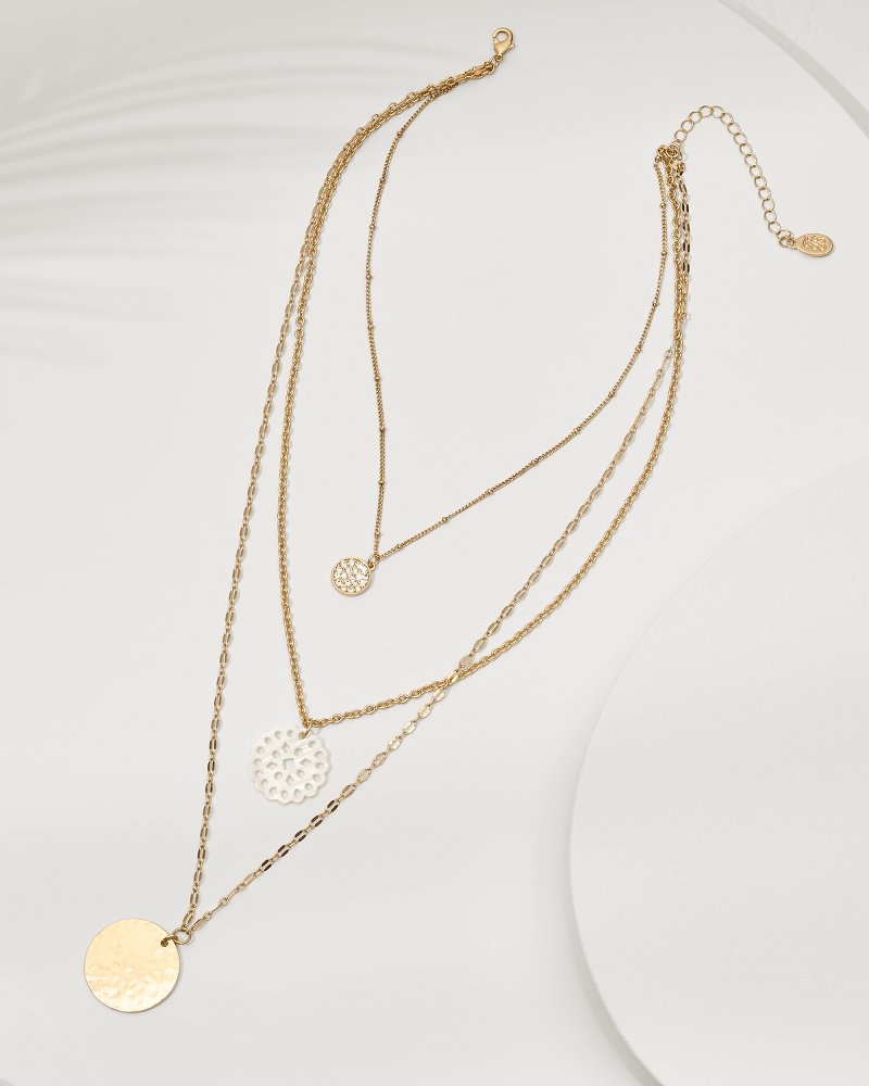 Tommy Bahama Smart Buy - Madeira Mother of Pearl Flower Multi-Row Necklace