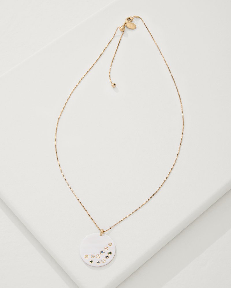 Tommy Bahama Everyday - Tidal Treasure Mother of Pearl Disc Pendant Necklace