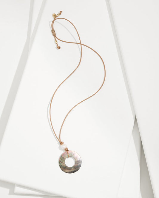 Tommy Bahama Premium - Indigo Shore Grey Shell Pendant Necklace