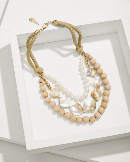 Tommy Bahama Latest - Indigo Shore Mother of Pearl Shell Statement Necklace