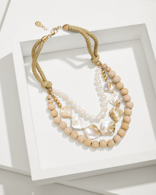 Tommy Bahama Latest - Indigo Shore Mother of Pearl Shell Statement Necklace