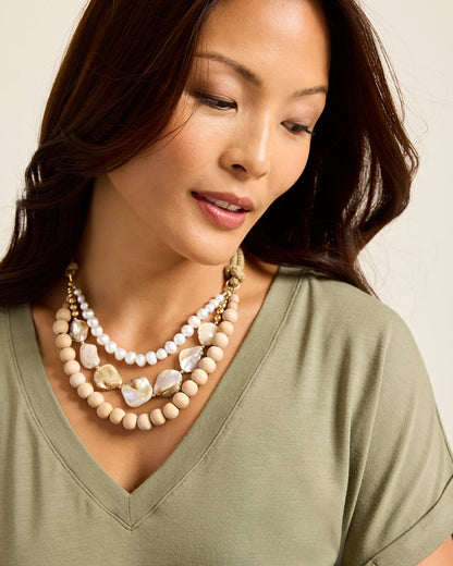 Tommy Bahama Latest - Indigo Shore Mother of Pearl Shell Statement Necklace