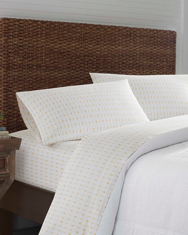 Tommy Bahama Exclusive - Pineapple Pinstripe 4-Piece Queen Sheet Set