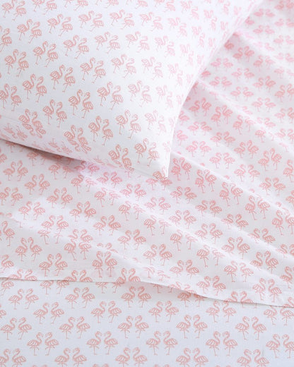Tommy Bahama Hot Sale - Flamingle 4-Piece Queen Sheet Set