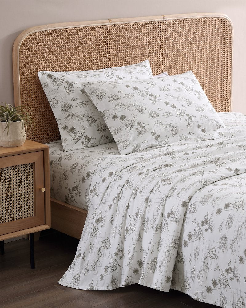 Tommy Bahama Exclusive - Vintage Map 4-Piece King Sheet Set