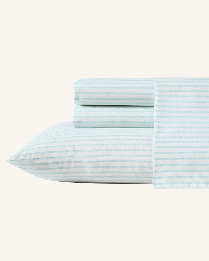 Tommy Bahama Premium - Cool Beach Stripe 4-Piece Queen Sheet Set