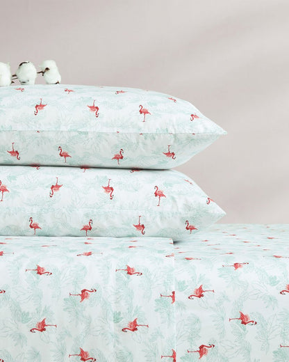 Tommy Bahama Special Offer - Flamingo Santa 4-Piece Queen Sheet Set