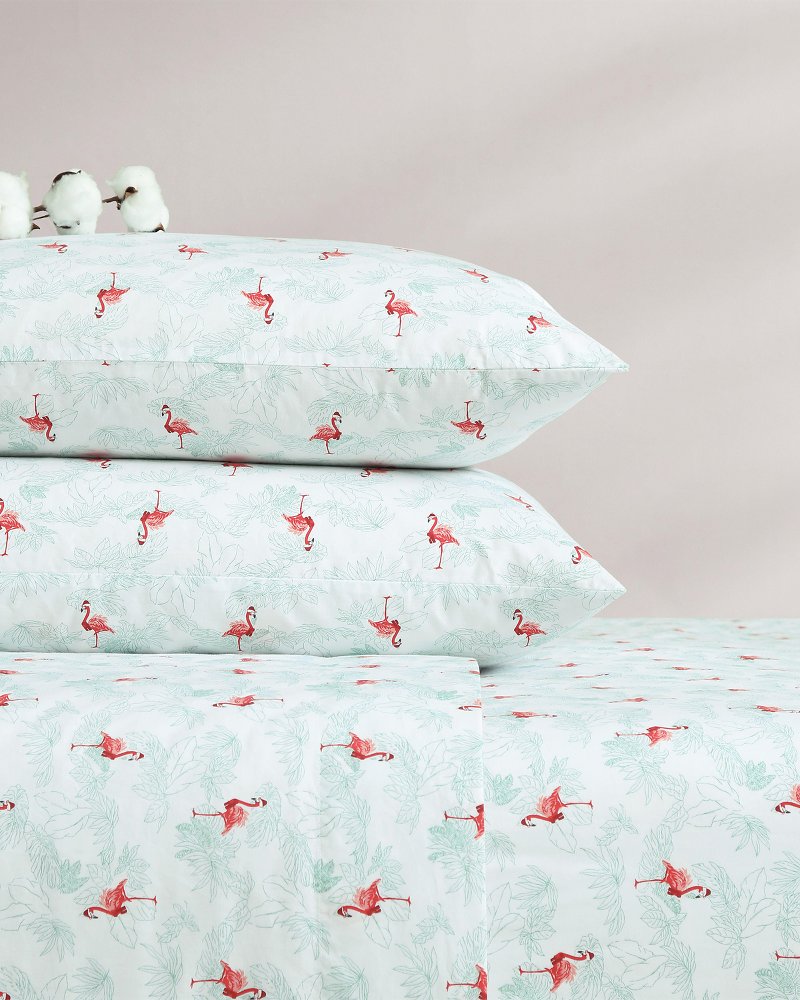 Tommy Bahama Special Offer - Flamingo Santa 4-Piece King Sheet Set