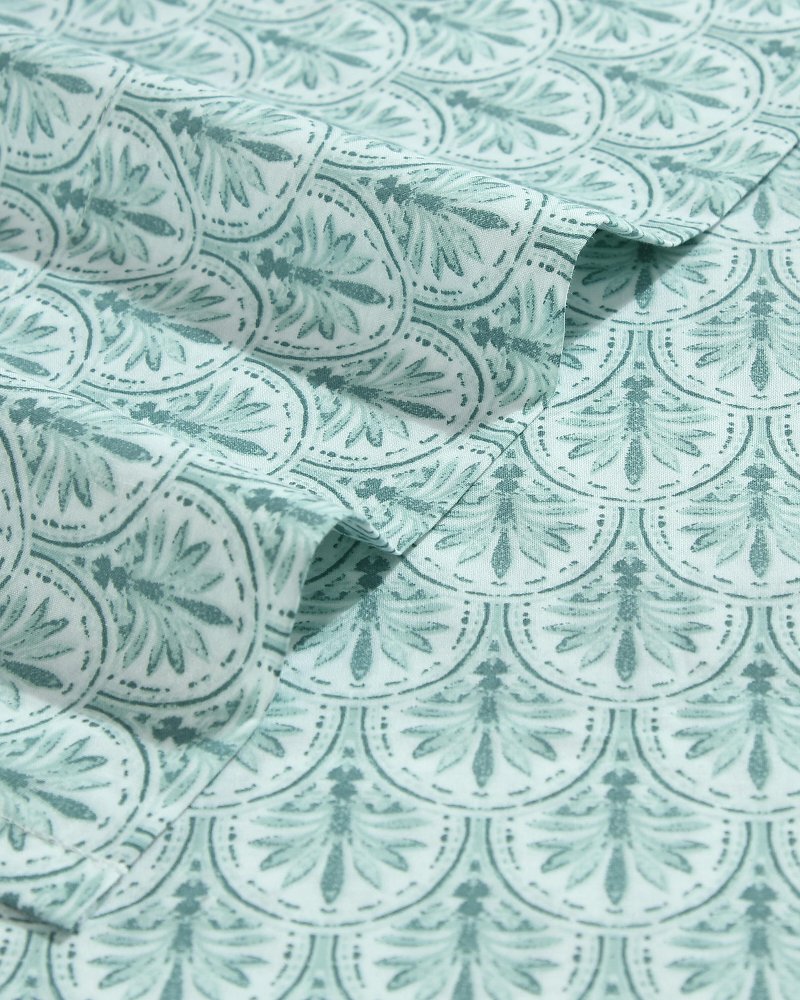 Tommy Bahama Everyday - Coastal Batik Green 4-Piece Queen Sheet Set