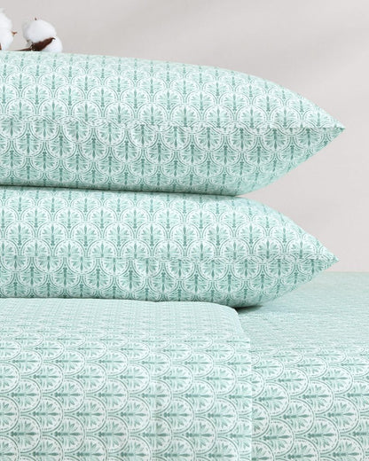 Tommy Bahama Everyday - Coastal Batik Green 4-Piece Queen Sheet Set