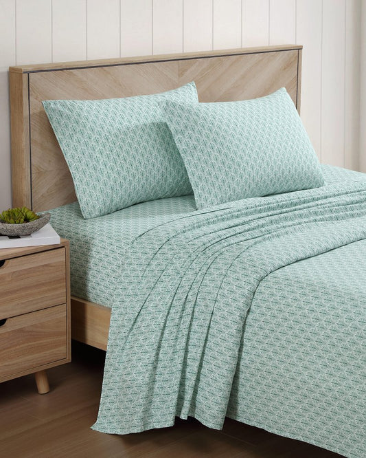 Tommy Bahama New - Coastal Batik Green 4-Piece King Sheet Set