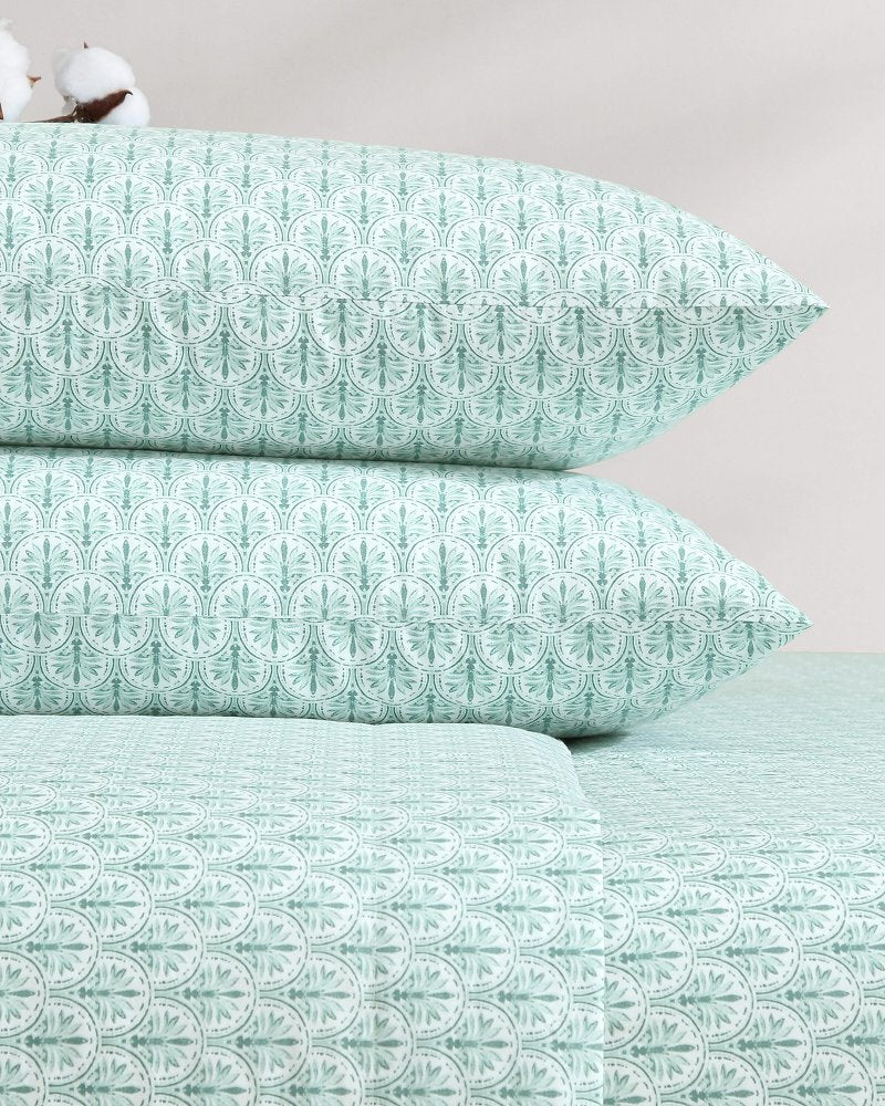 Tommy Bahama New - Coastal Batik Green 4-Piece King Sheet Set