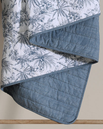 Tommy Bahama Top Pick - Pen and Ink Palm Reversible 2-Piece Twin Quilt Set