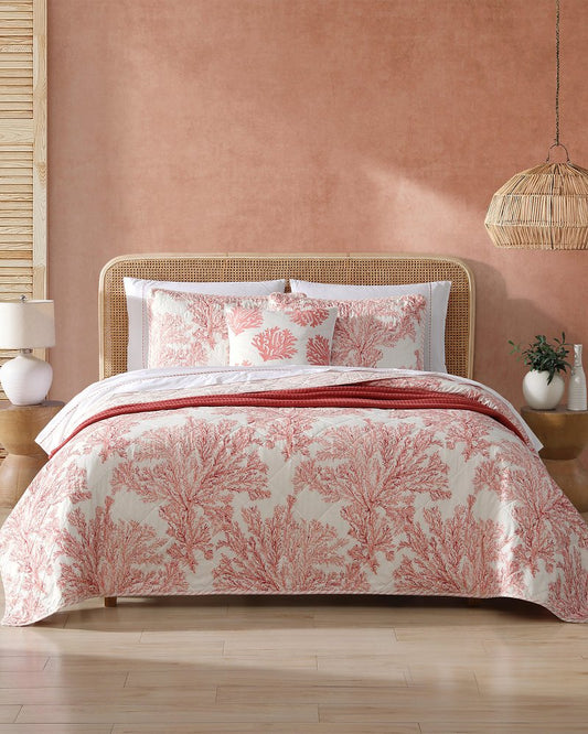 Tommy Bahama Featured - Coral Garden Reversible 2-Piece Twin Quilt Set