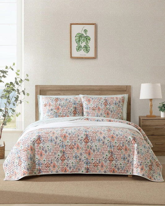 Tommy Bahama Premium - Ikat Tropics Reversible 3-Piece Full/Queen Quilt Set