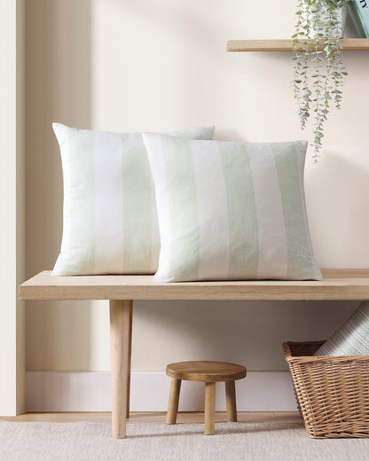 Tommy Bahama Latest - Awning Stripe Green Decorative Pillow
