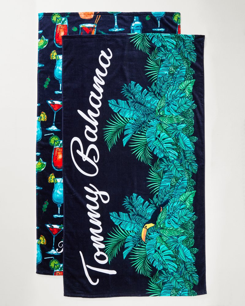 Tommy Bahama Trending - All Nighter & Baja Who Can Toucan Beach Towels — Set of 2