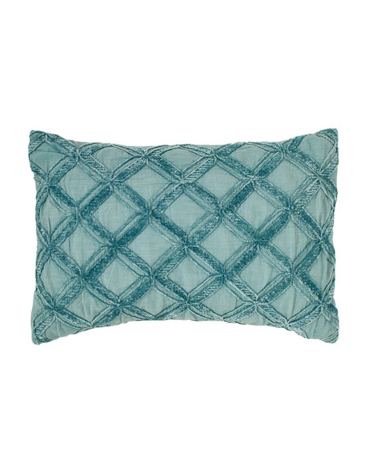 Tommy Bahama Customer Favorite - Chenille Diamond Blue Throw Pillow