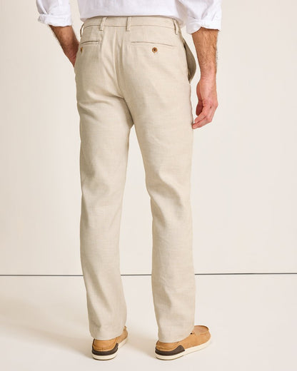 Tommy Bahama Top Pick - Latigo Beach Linen-Blend Flat-Front Pants