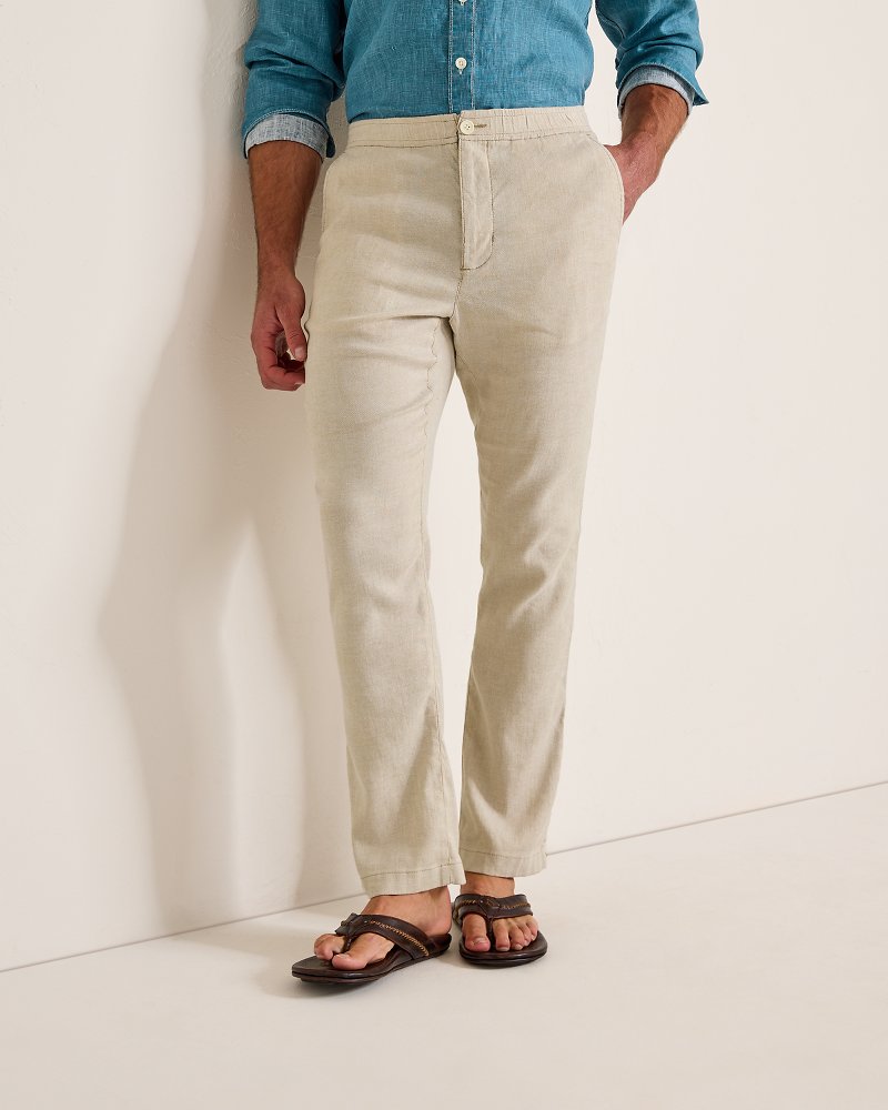 Tommy Bahama Trending - Beach Coast Linen-Blend Elastic-Waist Pants