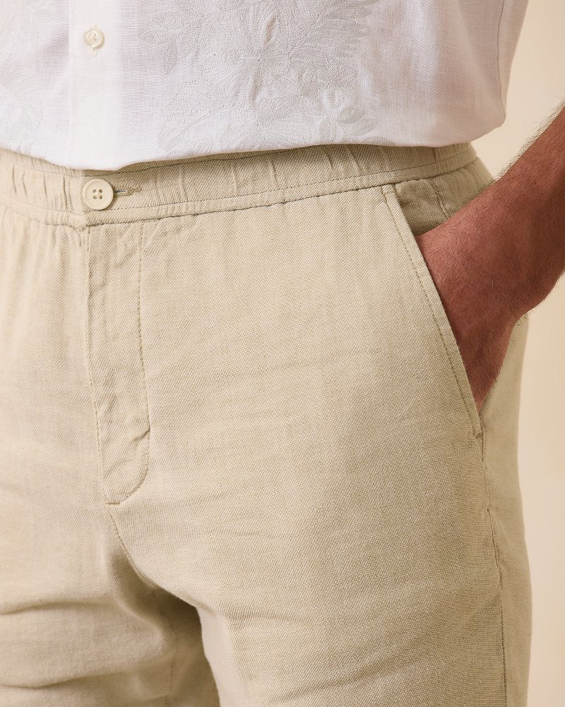 Tommy Bahama Trending - Beach Coast Linen-Blend Elastic-Waist Pants