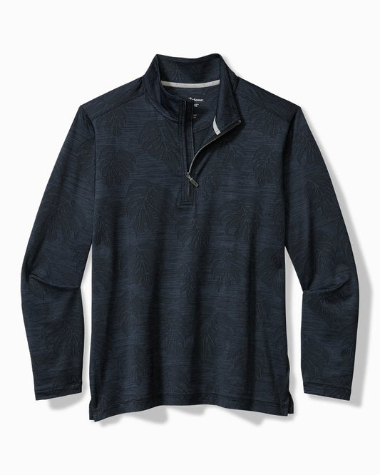 Tommy Bahama New - Monstera Fade IslandZone® Half-Zip Sweatshirt