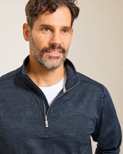 Tommy Bahama New - Monstera Fade IslandZone® Half-Zip Sweatshirt