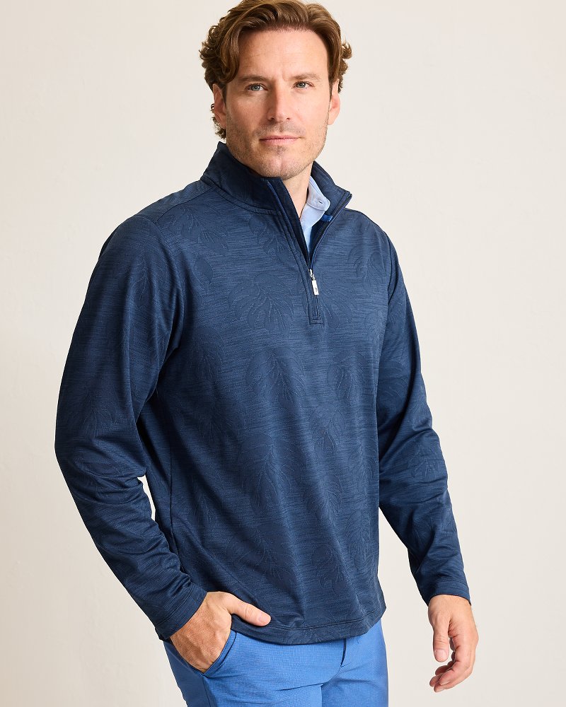 Tommy Bahama Everyday - Monstera Fade IslandZone® Half-Zip Sweatshirt