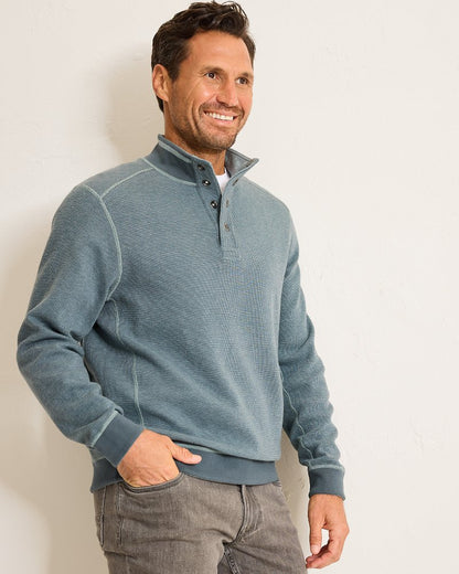 Tommy Bahama Classic - Flip Coast Reversible Snap Mock Sweatshirt