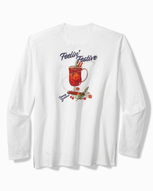 Tommy Bahama Popular - Feelin' Festive Long-Sleeve Lux T-Shirt