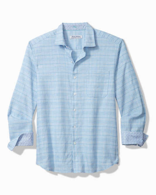 Tommy Bahama Customer Favorite - Barbados Breeze Playa Plaid Stretch-Linen Long-Sleeve Shirt