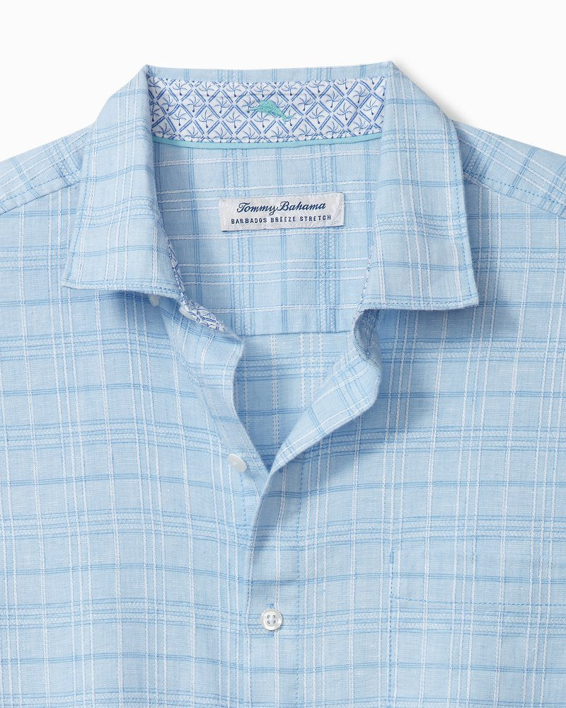 Tommy Bahama Customer Favorite - Barbados Breeze Playa Plaid Stretch-Linen Long-Sleeve Shirt