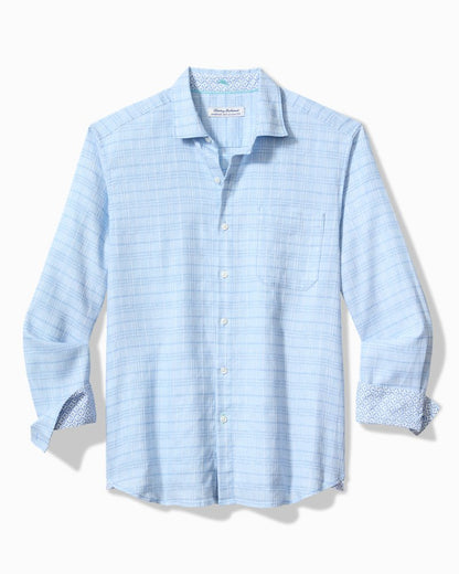 Tommy Bahama Customer Favorite - Barbados Breeze Playa Plaid Stretch-Linen Long-Sleeve Shirt