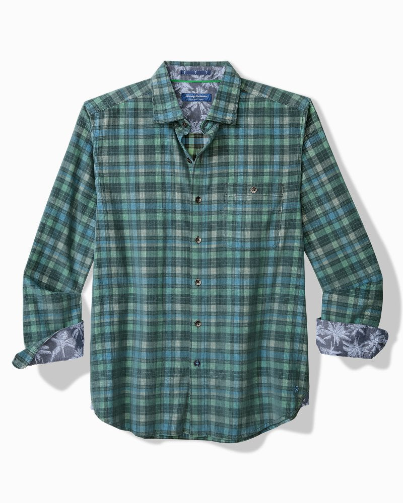 Tommy Bahama Top Pick - Coastline Cord Stretch Lagoon Check Shirt