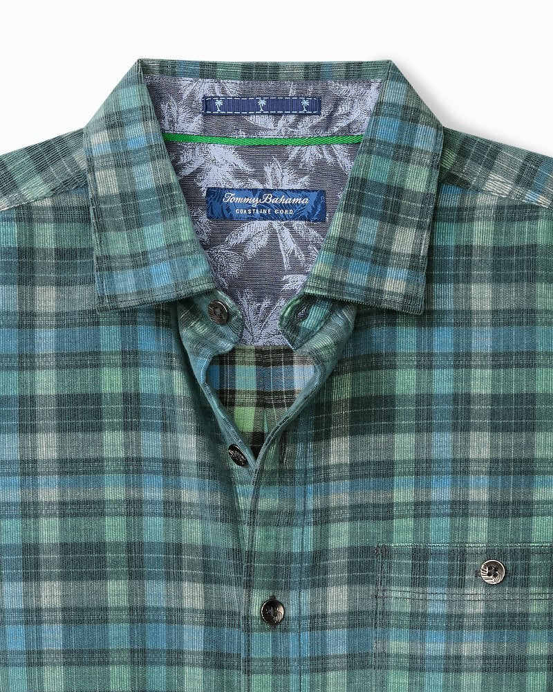 Tommy Bahama Top Pick - Coastline Cord Stretch Lagoon Check Shirt