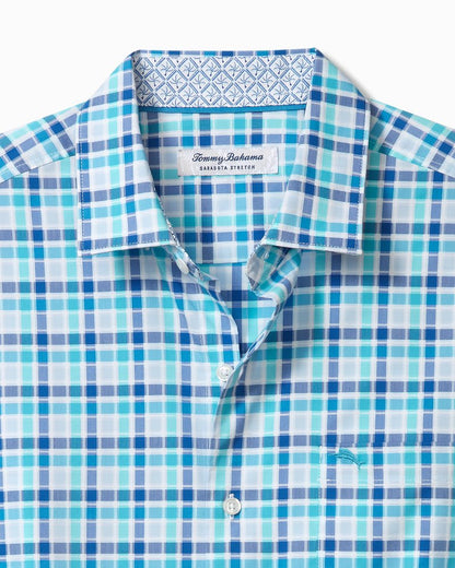 Tommy Bahama Hot Sale - Sarasota Stretch St. Kitts Check IslandZone® Shirt