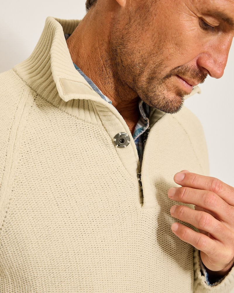 Tommy Bahama Classic - Shoreline Surfcomber Snap-Mock Sweater