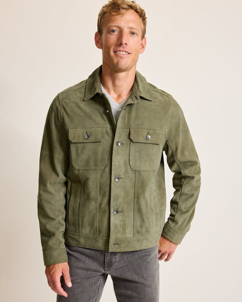 Tommy Bahama Best Seller - Pine Lake Suede Trucker Jacket