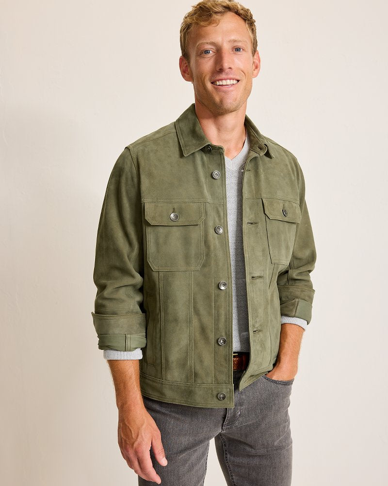 Tommy Bahama Best Seller - Pine Lake Suede Trucker Jacket