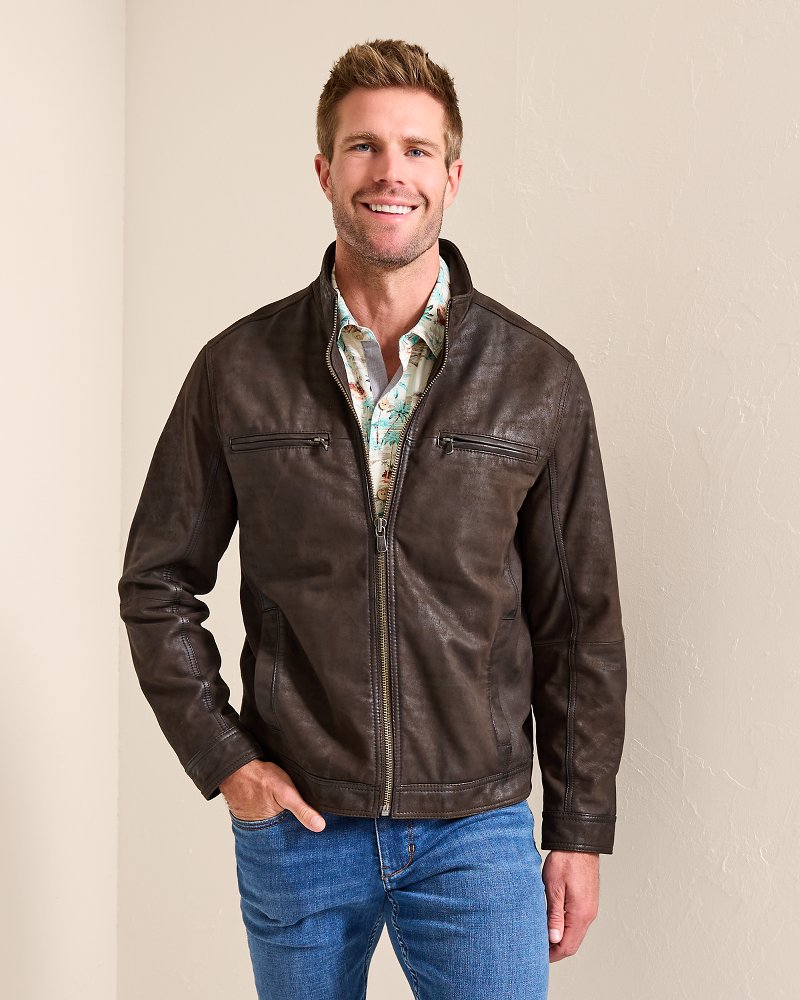 Tommy Bahama Signature - Highland Rocker Leather Jacket