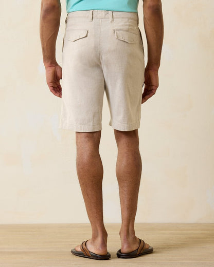 Tommy Bahama Value - Beach Coast Linen-Blend Flat-Front 10-Inch Shorts