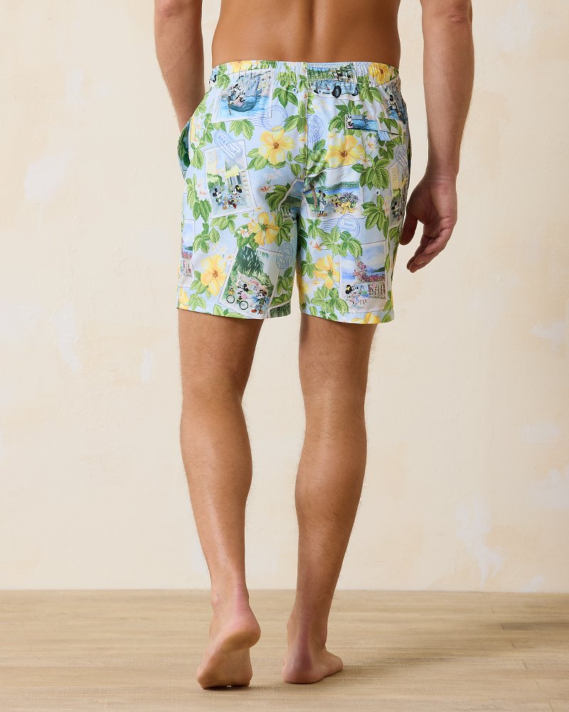Tommy Bahama Signature - Disney Naples Postcard to Paradise 6-Inch Swim Trunks