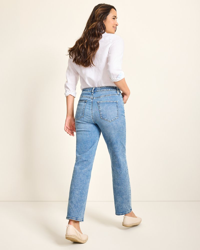 Tommy Bahama Smart Buy - High-Rise Straight-Leg Jeans