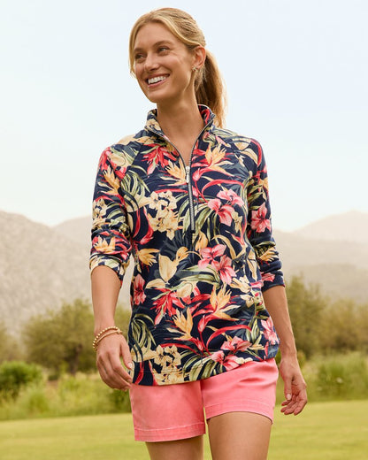Tommy Bahama Top Pick - Aruba Flora Amora Half-Zip Sweatshirt