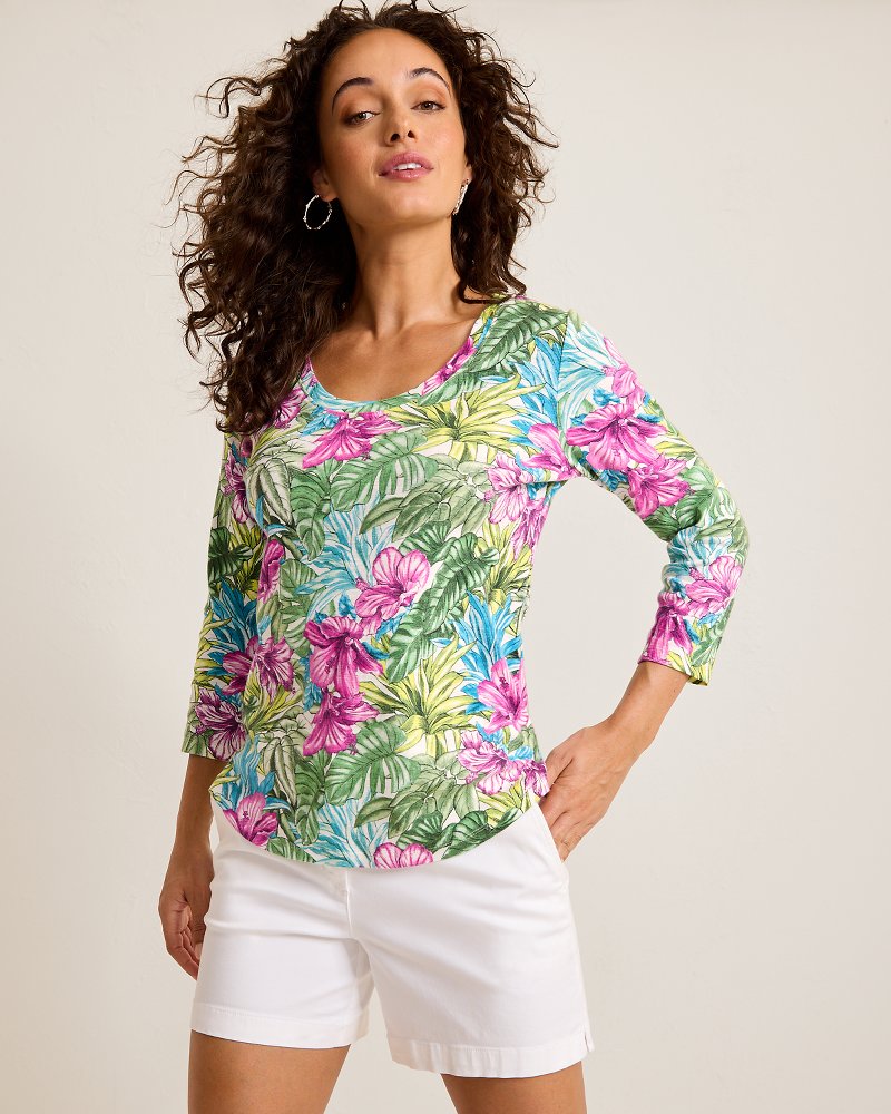 Tommy Bahama Top Pick - Ashby Isles Jungle Jewels 3/4-Sleeve T-Shirt