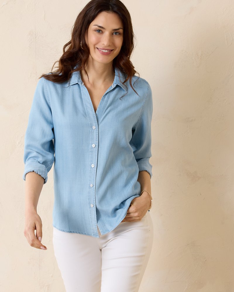 Tommy Bahama Premium - Chambray All Day Long-Sleeve Shirt