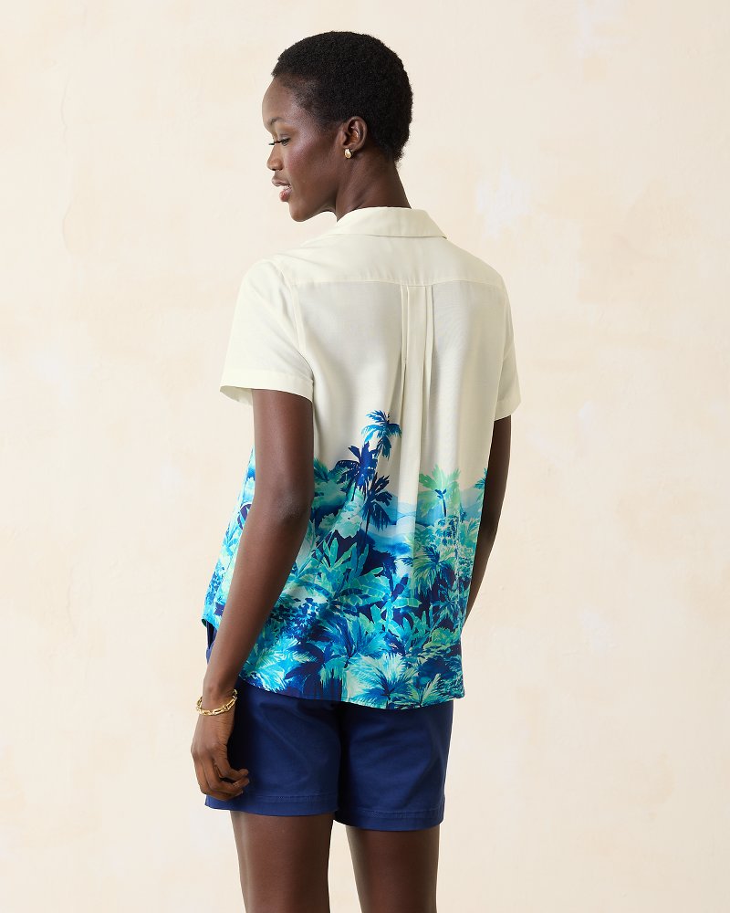 Tommy Bahama Deals - Oceanside Views Talulla Silk Camp Shirt